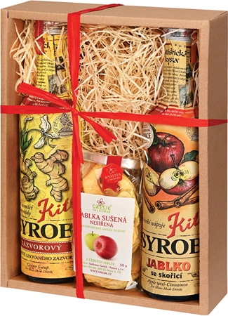 Kitl Dárkové balení na zahřátí (Jablko, Zázvor a křížaly) sirup v dárkovém balení