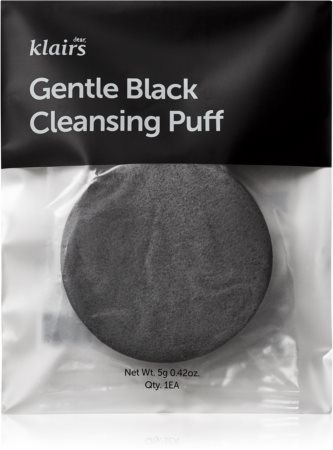 Klairs Gentle Black Cleansing Puff esponja de limpeza para rosto