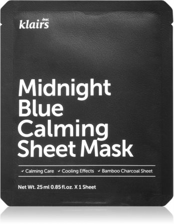 Klairs Midnight Blue Calming Sheet Mask Máscara em folha com efeito calmante