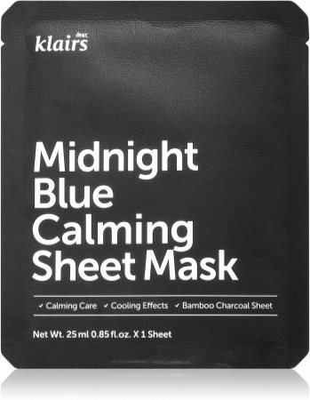 Klairs Midnight Blue Calming Sheet Mask maska łagodząca w płacie