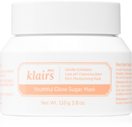 Klairs Youthful Glow Sugar Mask Máscara hidratante e iluminadora com efeito peeling