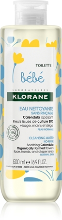 Klorane Bébé Calendula tónico de limpeza facial sem enxaguar para a pele normal
