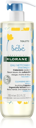Klorane Bébé Calendula tónico de limpeza facial sem enxaguar para a pele normal
