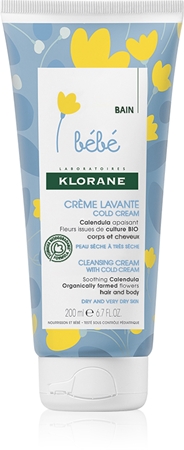 Klorane Bébé Calendula Rengörande kräm För torr till mycket torr hud