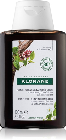 Klorane Quinine & Edelweiss Bio šampon za okrepitev las proti izpadanju las