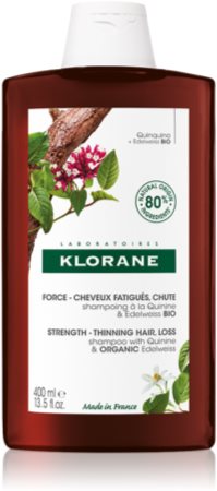 Klorane Quinine & Edelweiss Bio stärkendes Shampoo gegen Haarausfall