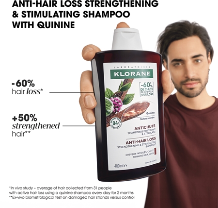 Klorane Quinine & Edelweiss Bio stärkendes Shampoo gegen Haarausfall