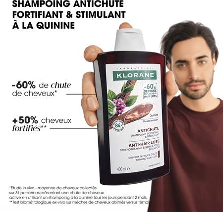 Klorane Quinine & Edelweiss Bio shampoing fortifiant anti-chute