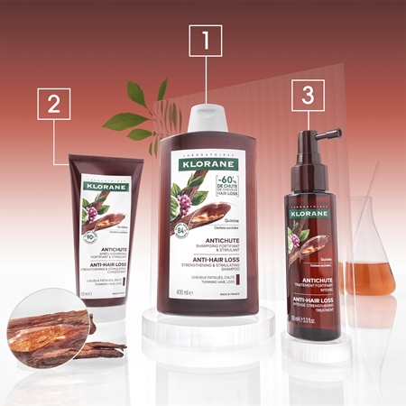 Klorane Quinine & Edelweiss Bio stärkendes Shampoo gegen Haarausfall