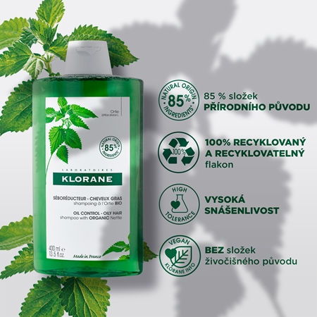 Klorane Kopřiva čisticí šampon na mastné vlasy