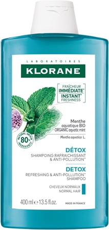 Klorane Organic Mint Attīrošs šampūns ar detoksikācijas efektu normāliem matiem