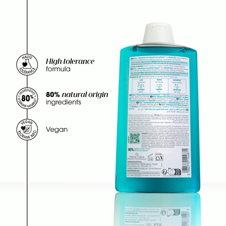 Klorane Organic Mint Attīrošs šampūns ar detoksikācijas efektu normāliem matiem