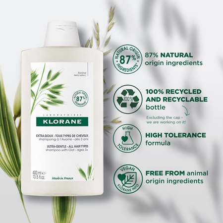 Klorane Oat shampoo delicato per tutti i tipi di capelli