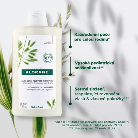 Klorane Oves jemný šampon pro všechny typy vlasů