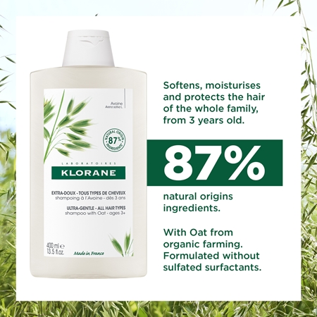 Klorane Oat shampoo delicato per tutti i tipi di capelli