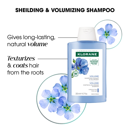 Klorane Lin Bio shampoing pour cheveux fins et plats