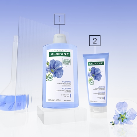 Klorane Lin Bio shampoing pour cheveux fins et plats