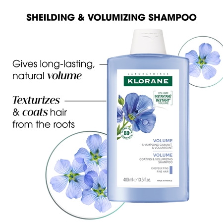 Klorane Lin Bio shampoing pour cheveux fins et plats