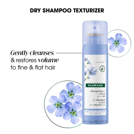 Klorane Flax Fiber Dry Shampoo for fine hair and hair without volume