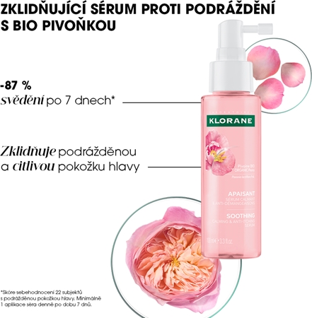 Klorane Pivoňka Soothing Calming & Anti-Itching Serum zklidňující sérum pro citlivou a podrážděnou vlasovou pokožku