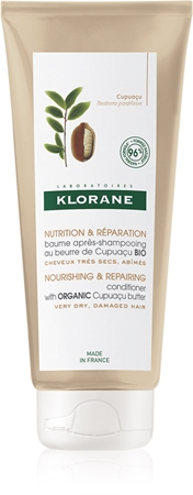 Klorane Organic Cupuaçu Butter интензивен подхранващ балсам за изключително суха и увредена коса