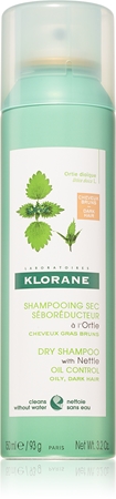 Klorane Ortie shampoing sec pour cheveux gras et foncés