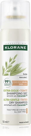 Klorane Oats Dry Shampoo delikatny suchy szampon dla ciemnych włosów
