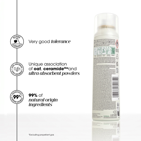 Klorane Oats Dry Shampoo delikatny suchy szampon dla ciemnych włosów