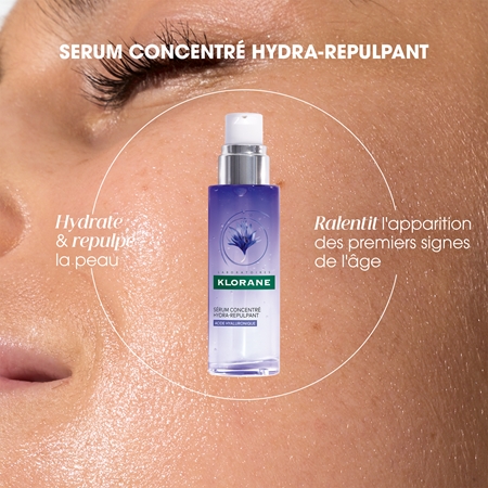 Klorane Bleuet Super-Charged Hydra-Plumping Serum sérum actif lissant et illuminateur