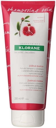 Klorane Granátové jablko pečující šampon proti vymývání barvy pro velmi poškozené vlasy