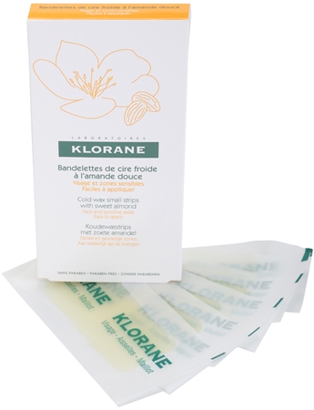 Klorane Hygiene et Soins du Corps voskové depilační pásky na obličej a citlivá místa