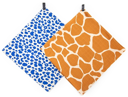 KLRK Home Wild Color Leopard&Giraffe Stoffwindeln