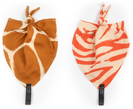 KLRK Home Wild Color Zebra&Giraffe snuggle blanket with knot
