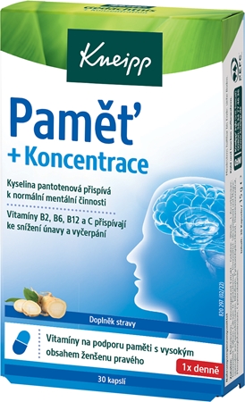 Kneipp Memory + Concentration Kapseln zur Unterstützung von Gedächtnis und Konzentration