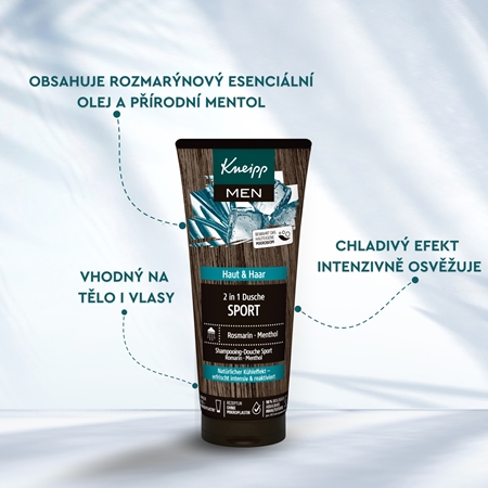 Kneipp Men Sport šampon a sprchový gel 2 v 1 pro muže