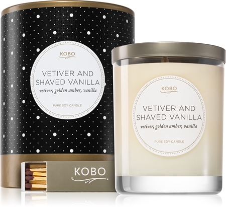 KOBO Coterie Vetiver and Shaved Vanilla illatgyertya