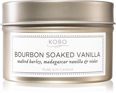 KOBO Natural Math Bourbon Soaked Vanilla mirisna svijeća u limenci