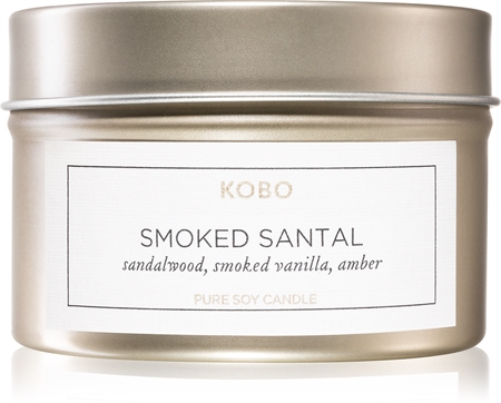 KOBO Camo Smoked Santal aromatizēta svece skārda kārbiņā