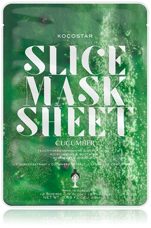 KOCOSTAR Slice Mask Sheet Cucumber Beruhigende Tuchmaske mit feuchtigkeitsspendender Wirkung