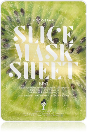 KOCOSTAR Slice Mask Sheet Kiwi Aufhellende Tuchmaske mit Vitamin C