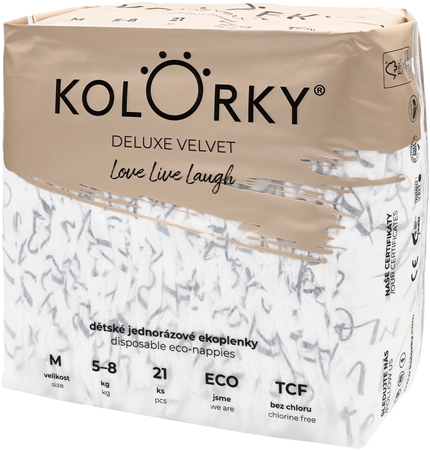 Kolorky Deluxe Velvet Love Live Laugh одноразові ЕКО-підгузки