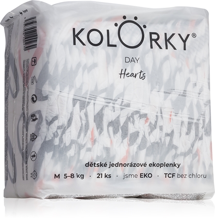 Kolorky Day Hearts eldobható ÖKO pelenkák