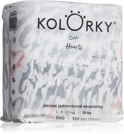 Kolorky Day Hearts eldobható ÖKO pelenkák