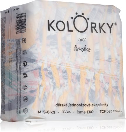 Kolorky Day Brushes disposable organic nappies
