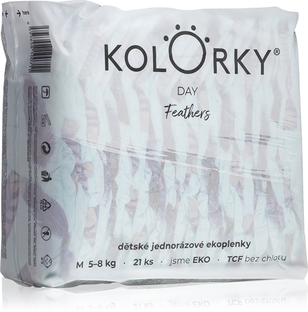 Kolorky Day Feathers jednorazové EKO plienky