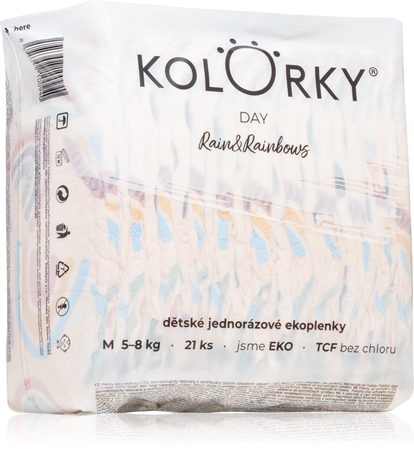 Kolorky Day Rain&Rainbow jednorazové EKO plienky