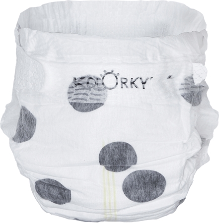 Kolorky Deluxe Velvet Dots disposable organic nappies