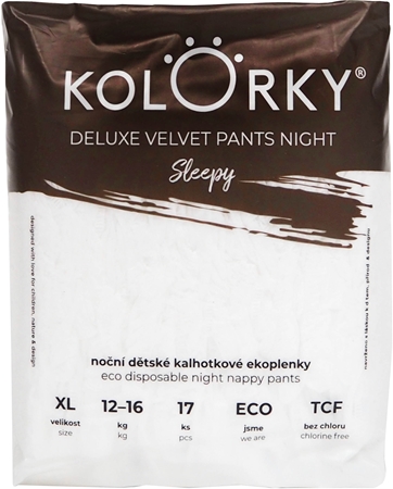 Kolorky Deluxe Velvet Pants Night Sleepy couches-culottes à usage unique pour la nuit