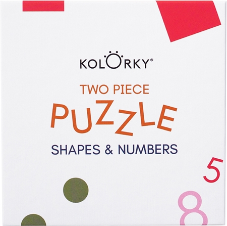 Kolorky Puzzle Two Piece Shapes & Numbers Puzzle