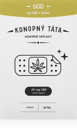 Konopný táta Patches 600 mg CBD hřejivá náplast s CBD